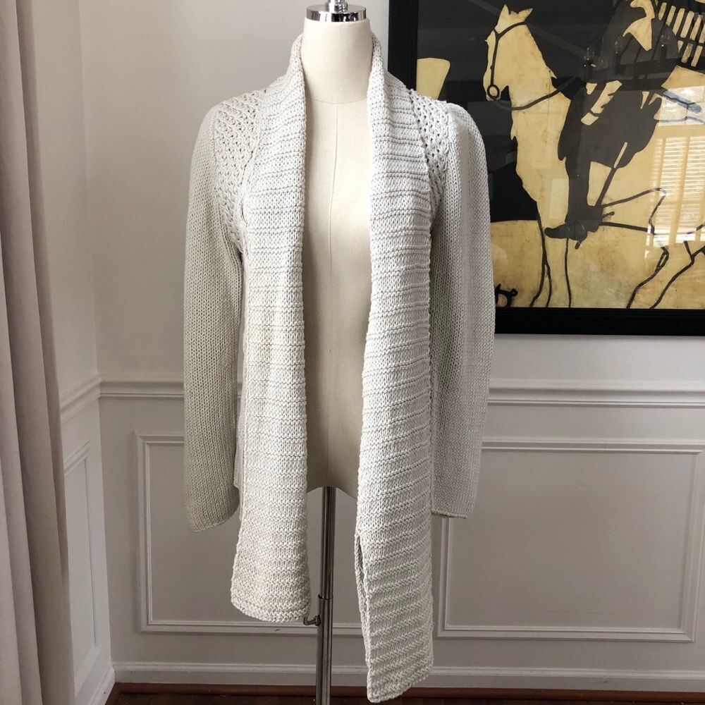 Ivan Grundahl Copenhagen Open Front Cardigan Ecru